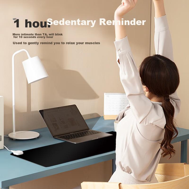 Black Heated Mouse Pad Large Size Intelligent Heating Office Computer Hand-Warming Desk Pad Black 800*330*1.8mm