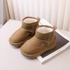 2024 Детские зимние ботинки для девочек, зимняя новая мода в корейском стиле, мягкие, нескользящие, универсальные, повседневные, теплые, плюшевые, модные ботинки