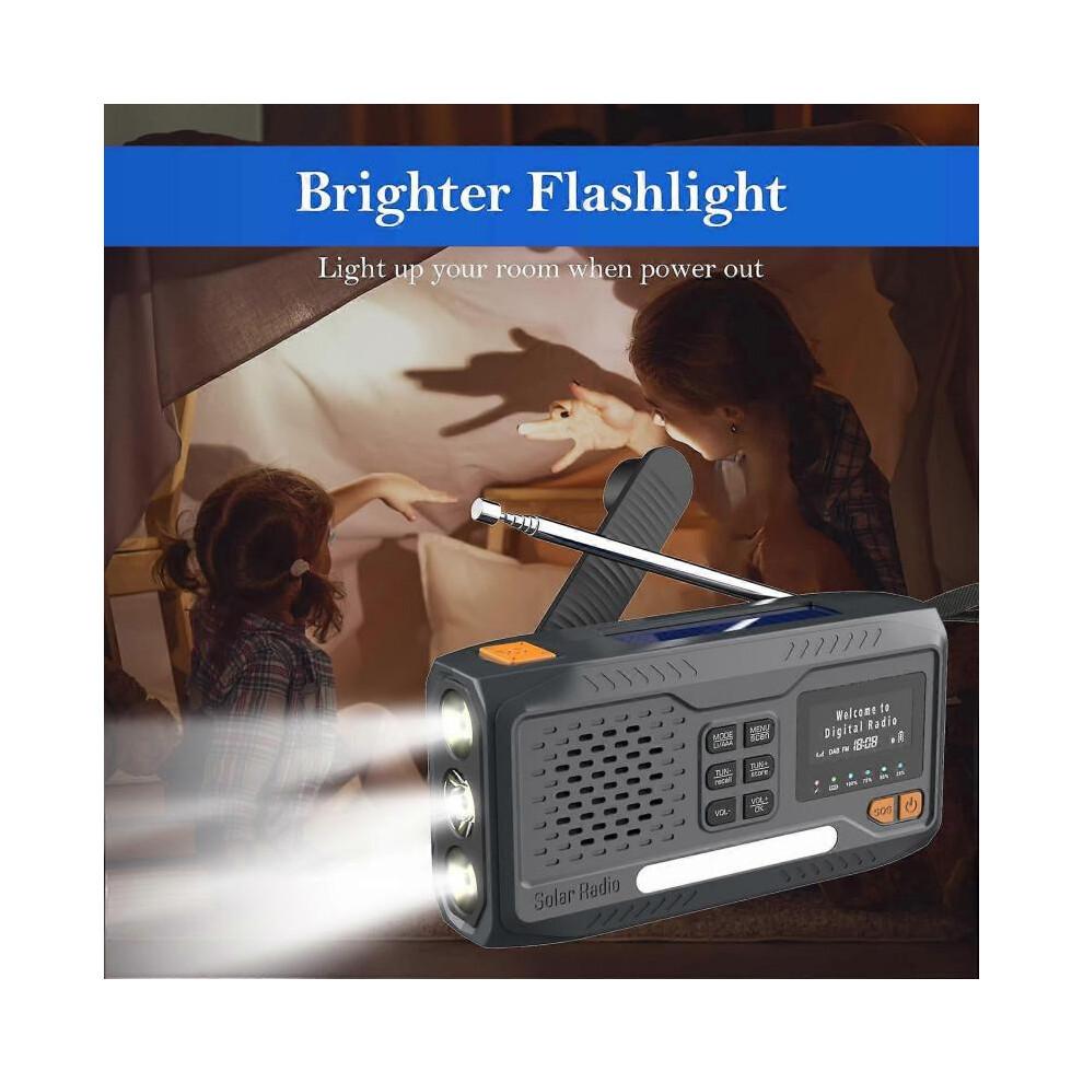 WR-6B Наружный DAB Радио Динамик Power Bank На Солнечной Батарее Ручная Динамо-машина Аварийное Радио