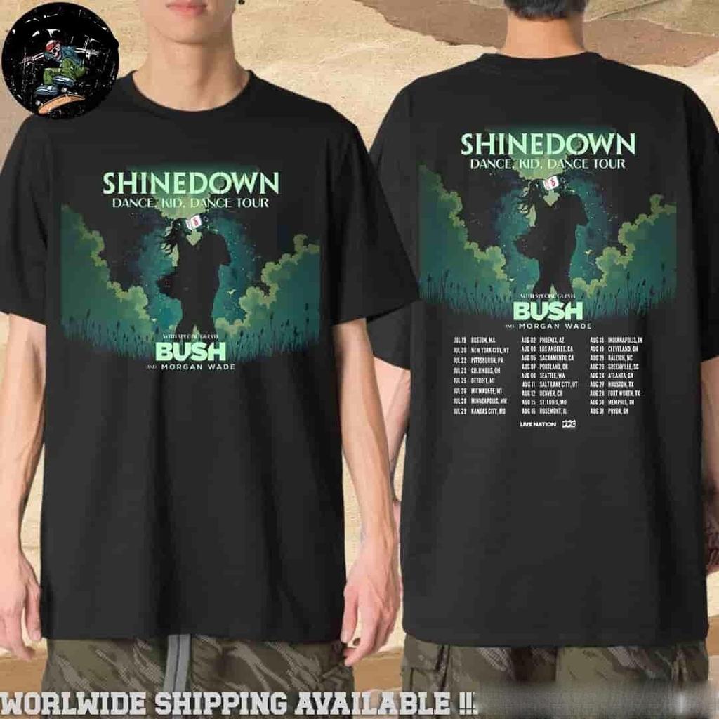 RARE! Shinedown Dance Kid Dance US Tour Dates 2026 Merchandise Unisex T-Shirt
