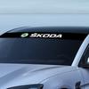 1Pcs Car Windshield Sticker Fashion Sport Decals Decoration Sticker For Skoda Octavia Enyaq Rapid Karoq Derivati Fabia Kodiaq Kamiq Superb Yeti