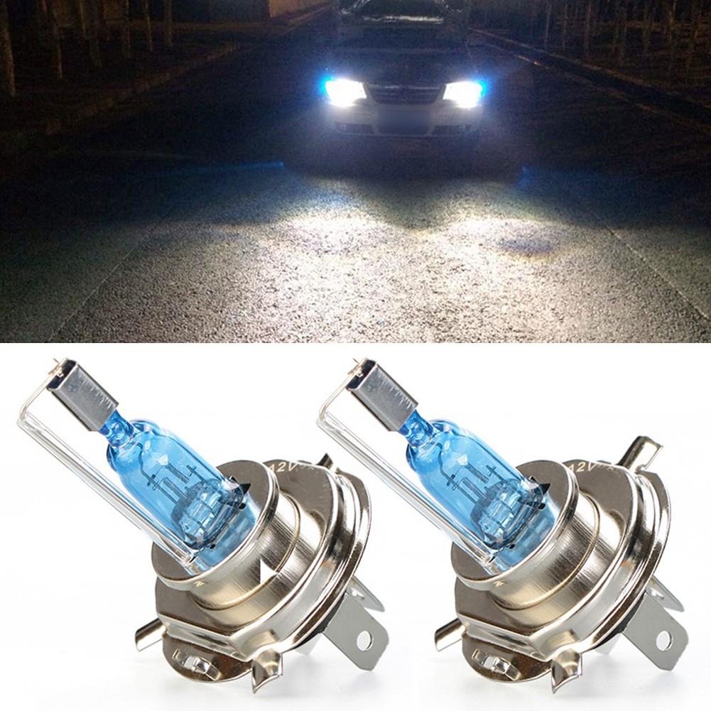12V/H4 Headlight Bulb Super Bright 55W Dual Low-Beam Bulbs Xenon White