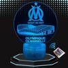 Lampe De Chevet 3D LED Olympique De Marseille OM Om Football Vélodrome, Veilleuse Changement Couleurs, Lampe Tactile Bureau Chambre
