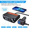 120W Car Cigarette Lighter Adapter PD QC USB Fast Charge Plug Splitter Ports Socket LED Voltmeter Electric Auto Accessories