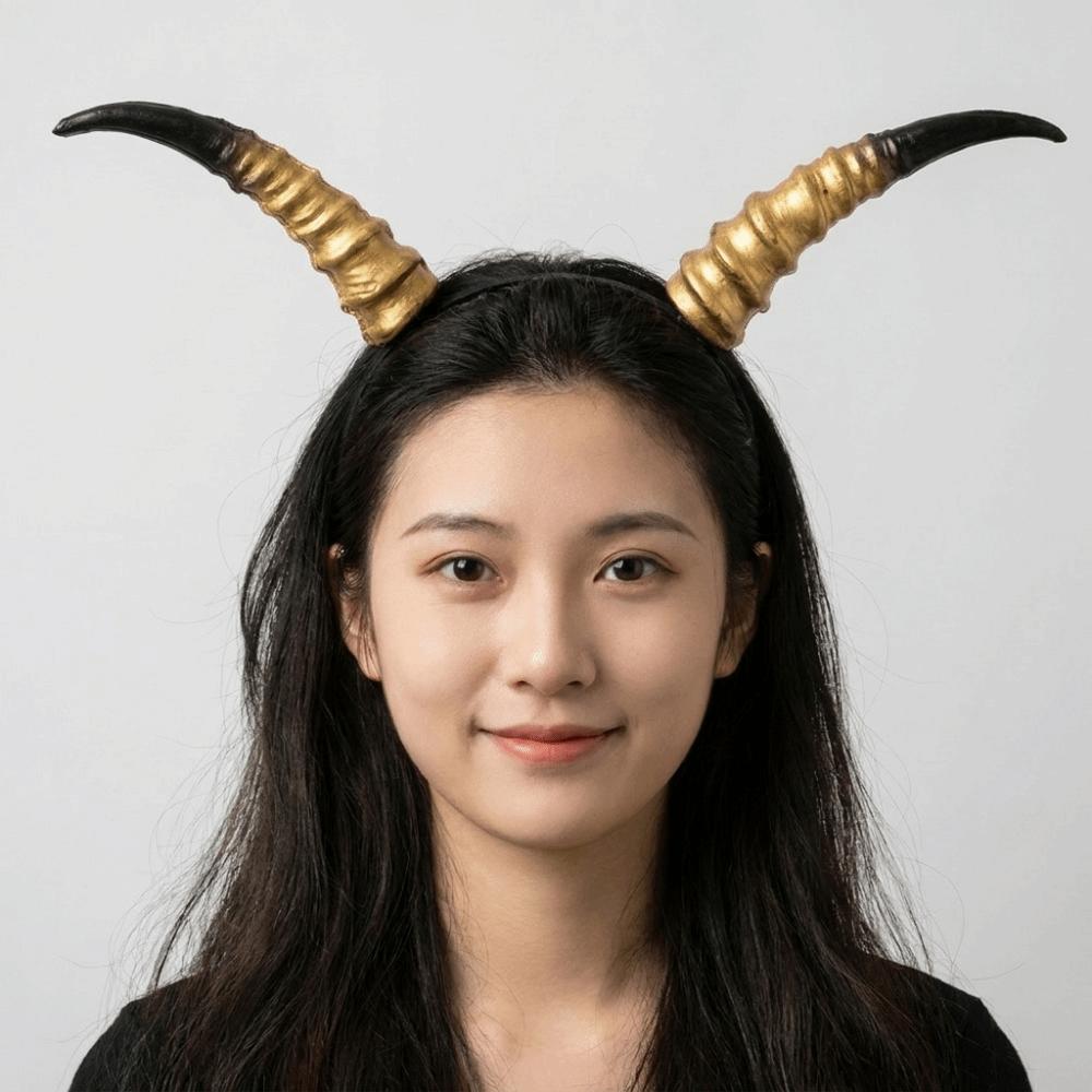 Cosplay Headband Cosplay Hairband Ox Horn Halloween Hair Hoop Halloween Horns Headband Photo Props