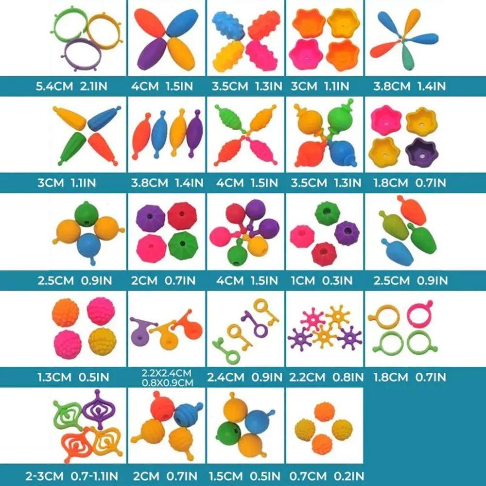 108/188/308pcs Multi-shaped DIY Handmade Beaded Kit Toy Educational Jewelry Making Toys  Kids