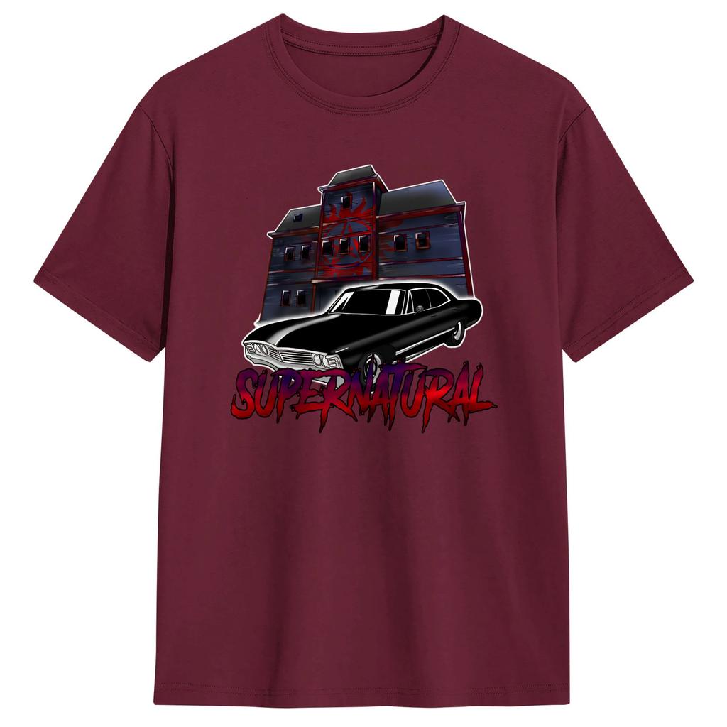 SupernaturAl Impala  TShirt Summer  Cotton T Shirts For Male Hip Hop Pattern Tshirt Short Sleeve Classic Tees