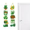 ST Patrick's Day Door Sign, Hanging Irish Welcome Banner, Happy for