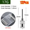 12Pcs Stainless Steel Industrial Glue Injection Needle Blunt Tip Glue Dispenser Tip