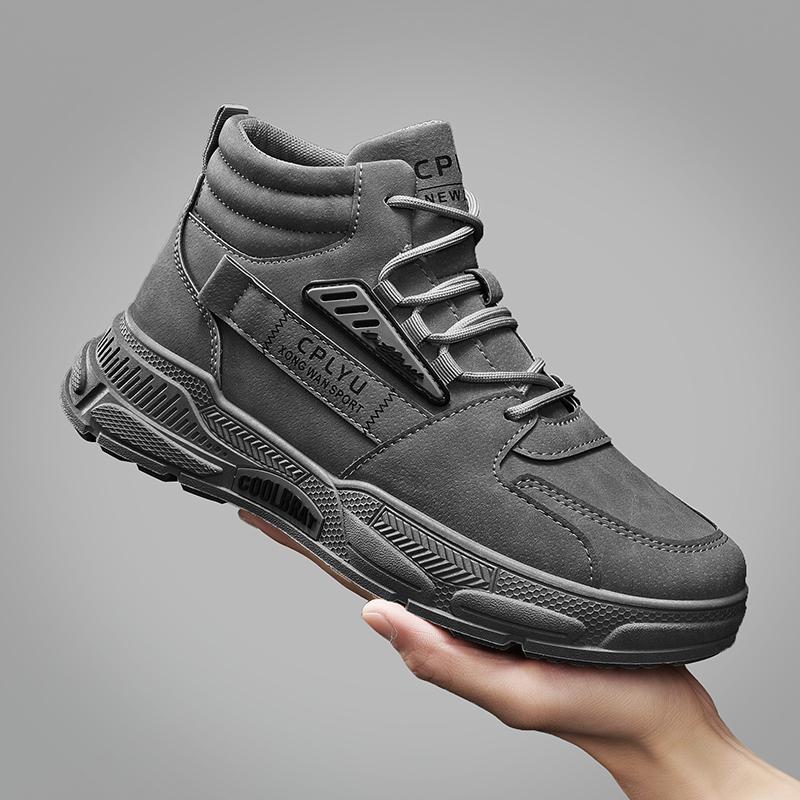 Зимние мужские альпинистские ботинки для активного отдыха, нескользящие, водонепроницаемые, удобные, короткие рабочие ботинки, модная, спортивная, повседневная обувь