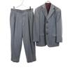 VISARUNO Made In Japan Wool Stripe Suit Setup Gray Men's Used