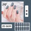 DIY Nail Strip Glitter Polish Strips with File Easy Apply Remove Self Adhesive Women Stickers Full Sticker Home Manicure Art Decoration Wrap Decals