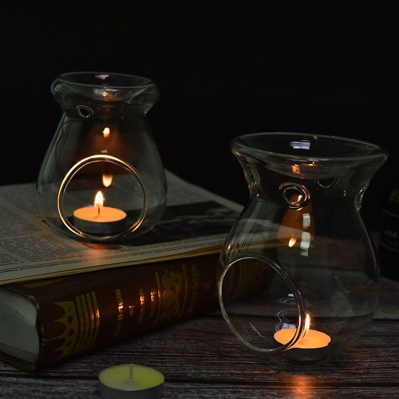 Стеклянная свеча в скандинавском стиле, жаропрочная масляная печь, аромагорелка, подсвечник, ваза, романтическое свадебное украшение
