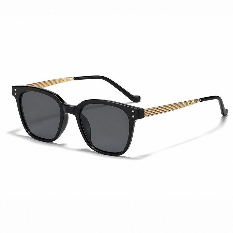 Popular sunglasses, square sunglasses, high-quality black-frame plain artifact, sunshade and sunscreen, sunglasses A