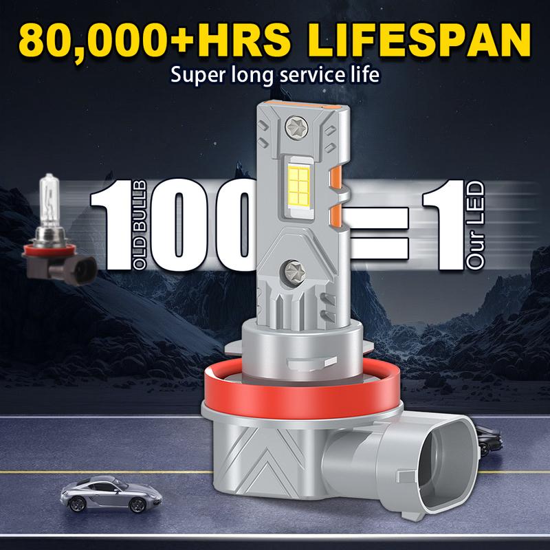 For Nissan Sentra 2013-2019 Car Light Blub LED Canbus H11 H9 H8 High Low Beam Real 1:1 Size Headlight Plug And Play 12V 24V