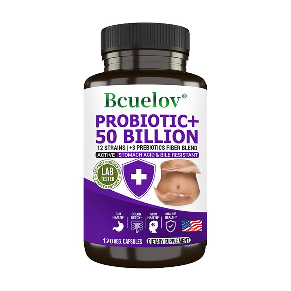 Probiotic, Prebiotics, Digestive Health Supplements, 120 Capsules