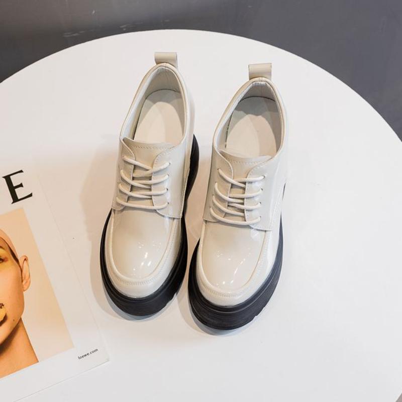 11cm Platform Wedge Hidden Heel Women Casual Shoes Chunky Sneakers Microfiber Leather Female Shoes Spring Autumn