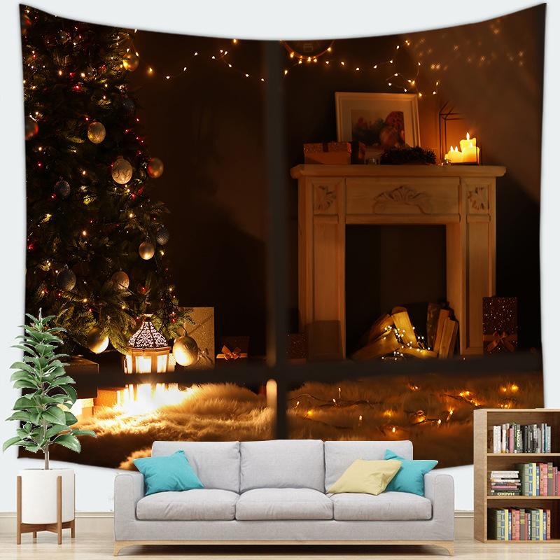 Спальня Домашний интерьер Рождественская серия Гобелен Настенный Гобелен
