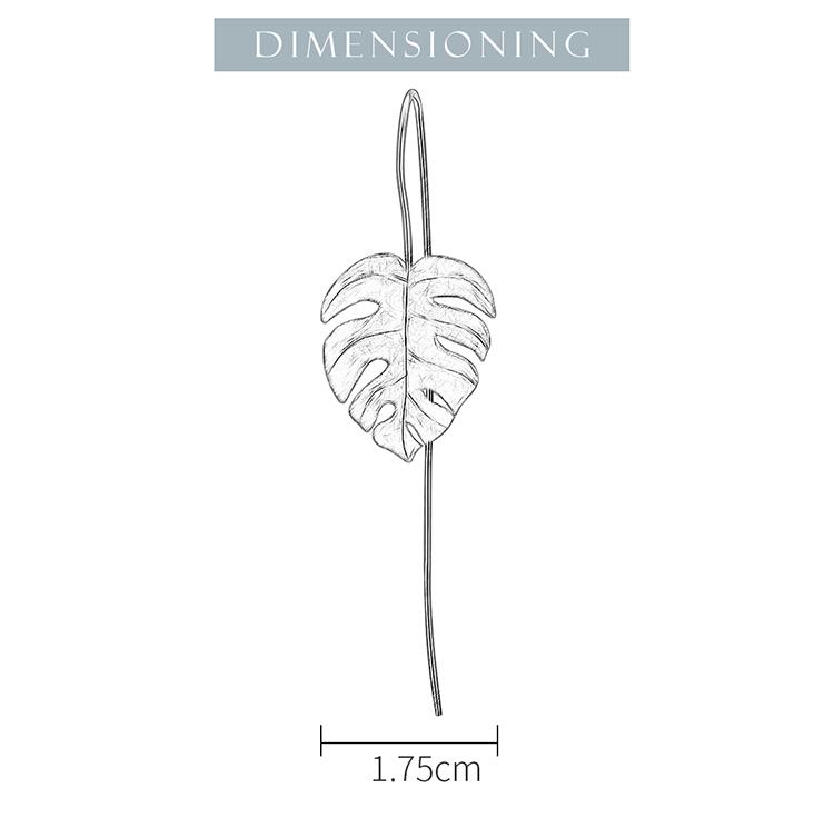 Lotus Fun Монстера листья настоящее серебро 925 пробы ювелирные изделия ручной работы висячие серьги для женщин Bijoux