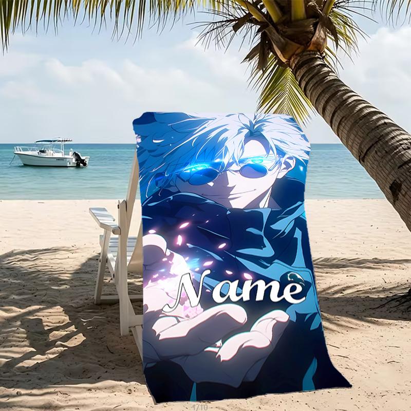 Customizable personalized beach towels Jujutsu Kaisen themed designs.Suitable for the beach, yoga, sports;ideal as beach accessories