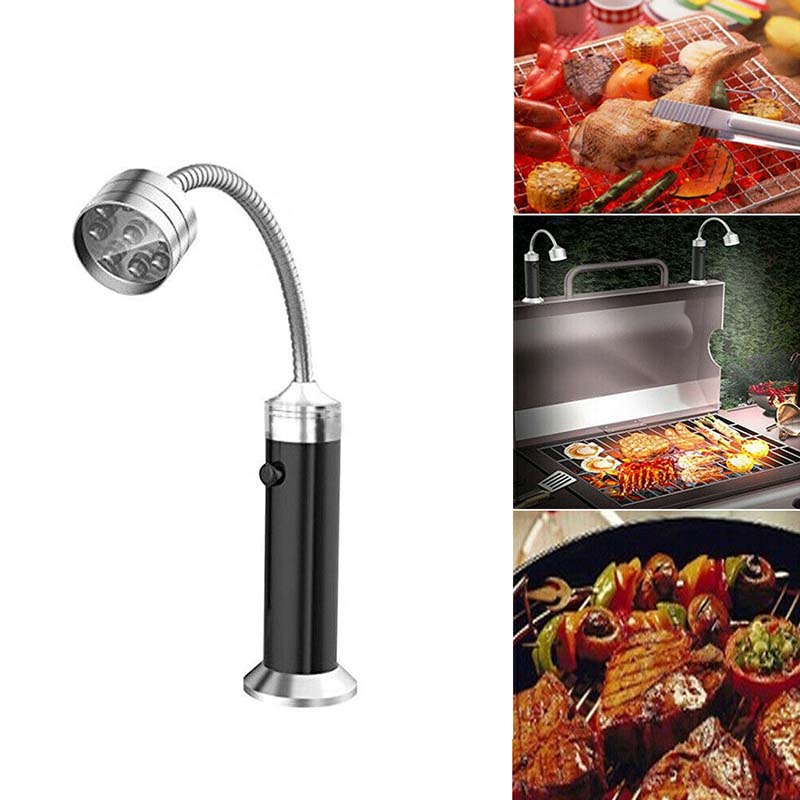 1pc 9 LED Flashlight BBQ Grill Light Outdoor Super Bright Magnetic Base Barbecue Lights Soft Tube Torch Lighting Lamp