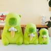 Новая плюшевая кукла капибара с зеленым колпачком без банана дарит девочкам подарок Кукла капибара кукла для автомата с игрушками