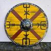 60.96 Cm Viking Valhalla Wooden Handmade King Harald Finehair Battleworn Warrior Shield Cosplay Home Decor