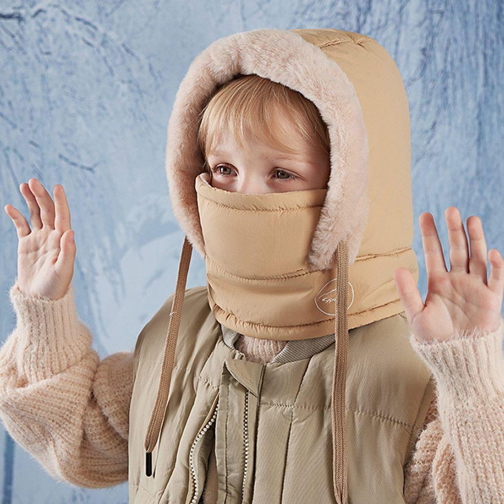 Warm Winter Children Hats Ear Protection Mask Hat Scarf Set Winter Pullover Cap for Boys Girls