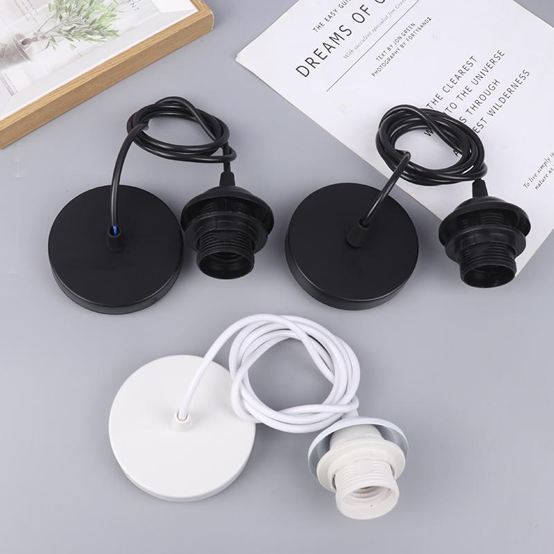 Retro E27 Hanging Lamp Holder With 1M/1.5M Hanging Wire Ceiling Lamp Holder Socket Lamp Base For Hanging Pendant Lights