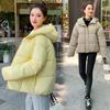 Fashion short autumn and winter cotton clothes women's small thickened loose hooded simple student bread clothes