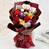 Plush Rose Flower Bouquet Colorful Bear Toy Fashion Graduation Flower  Graduation