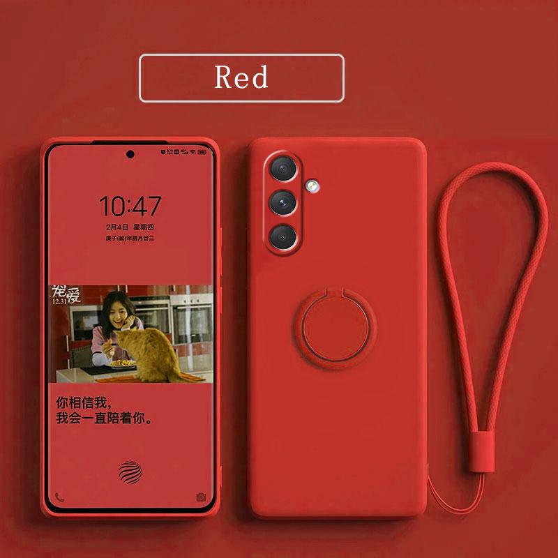 Case for Samsung Galaxy A54 5G Liquid Silicone Ring Holder Soft Phone Cover for Samsung Galaxy A54 5G Shockproof Back Fundas