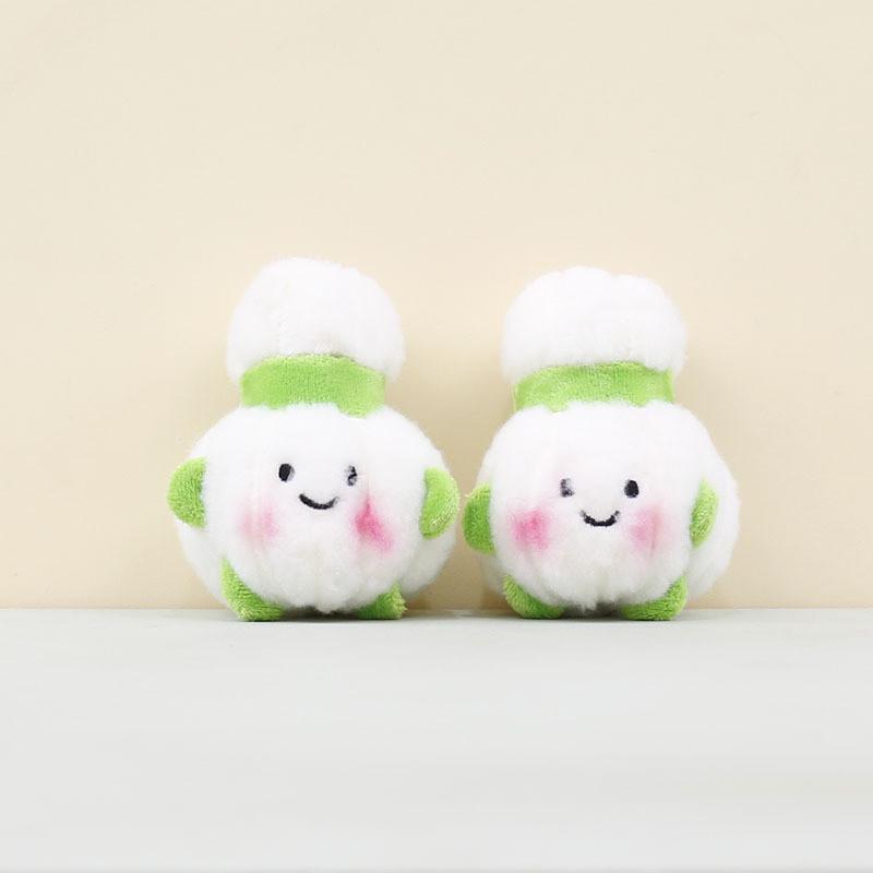 Plush Cute Garlic Keychain Plushie Toy With Pp Cotton Filling For Decor Bag