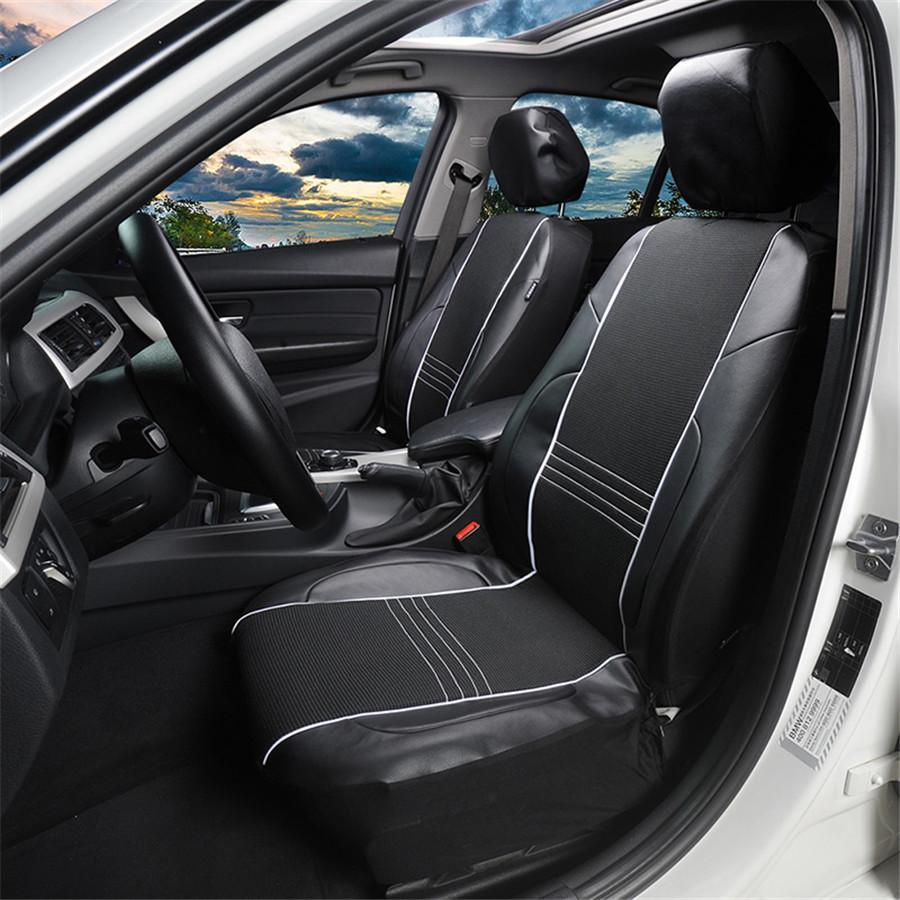 2 шт. Универсальные высококачественные ПУ чехлы на передние сиденья автомобиля Модный стиль Спинка Ковш C