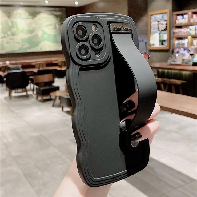 Чехол для телефона с фигурным волнистым ремешком для Iphone 14 13 12 11 Pro Max Xr Xs Max Xs 13pro 11 14 Plus, противоударный бампер, мягкая задняя крышка