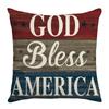 New Independence Day Pillow Text Printed Cushion Cushion Linen Pillow Case Home Decoration