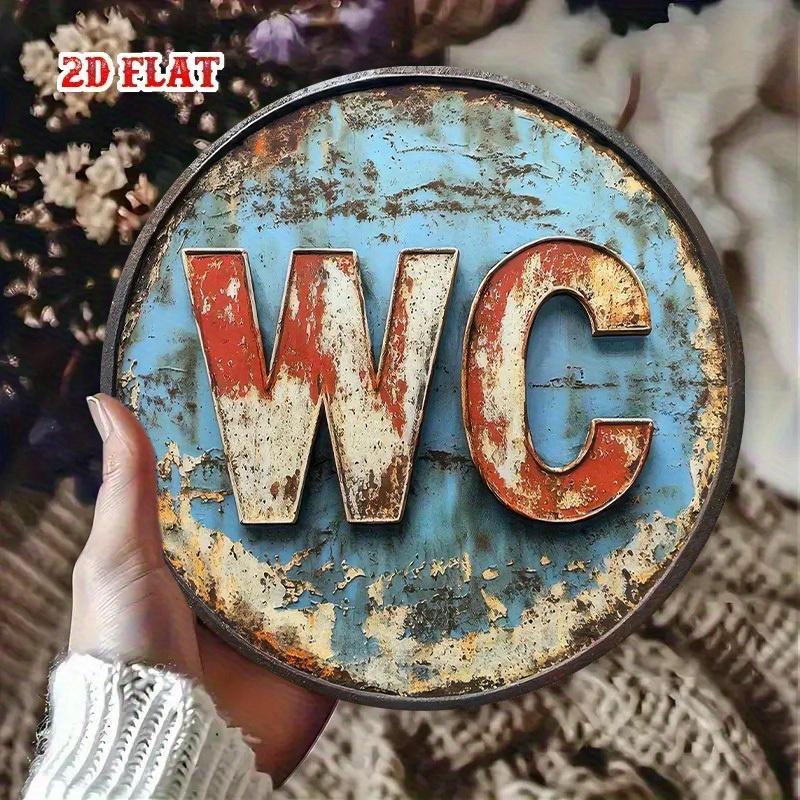 Винтажная Ржавая Круглая Металлическая Вывеска WC Туалет Уборная x см Для Ванной Комнаты Домашний Настенный Декор