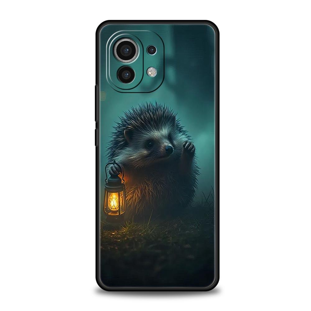 Милый чехол для телефона с ежиком для Xiaomi Mi 15 14 13 12 11 Lite 14T 13T 12T 11T Pro Poco X7 X6 X5 X3 Pro F6 F5 F4