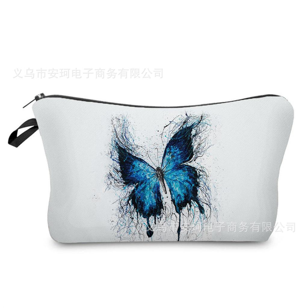 Женская косметичка с цветочным принтом Органайзер для туалетных принадлежностей Дорожный чехол для хранения 6662