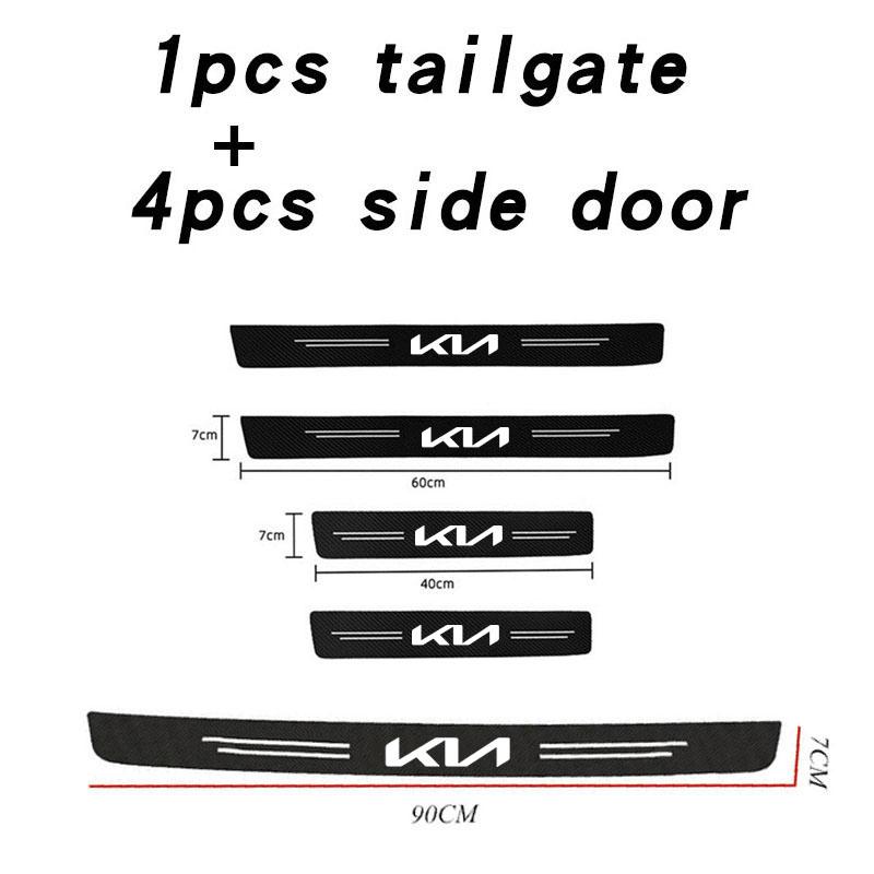 AANN1 Car Sill Protector Decoration Sticker model Welcome Pedal Protection Strip For KIA RIO 2 3 4 5 Xline x line Car Accessories