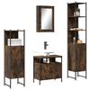 VidaXL 4-Piece Bathroom Furniture Set, Cabinets with Mirror, Interior Toilet Storage Unit, Modern, 3214827