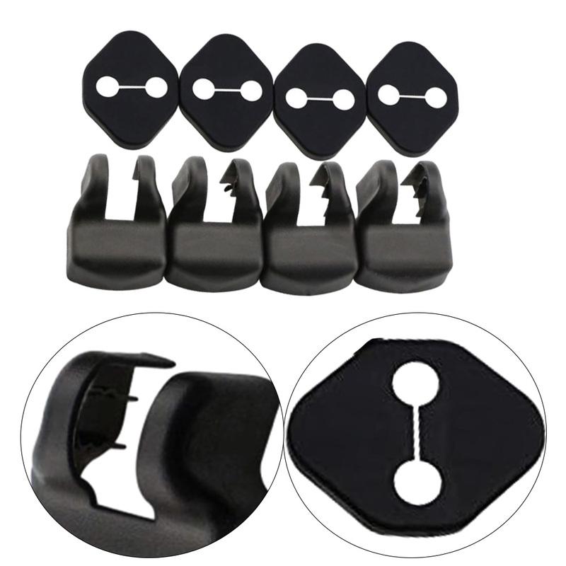 4pcs Black Plastic Car Door Lock Buckle Protector Cover for Toyota Corolla Prius RAV4 Camry Venza Highlander Sequoia Prado