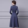 Zhilili Women's Belted A-line Dress for Spring/Autumn 2025 - Slimming Waist, Perfect with Coat