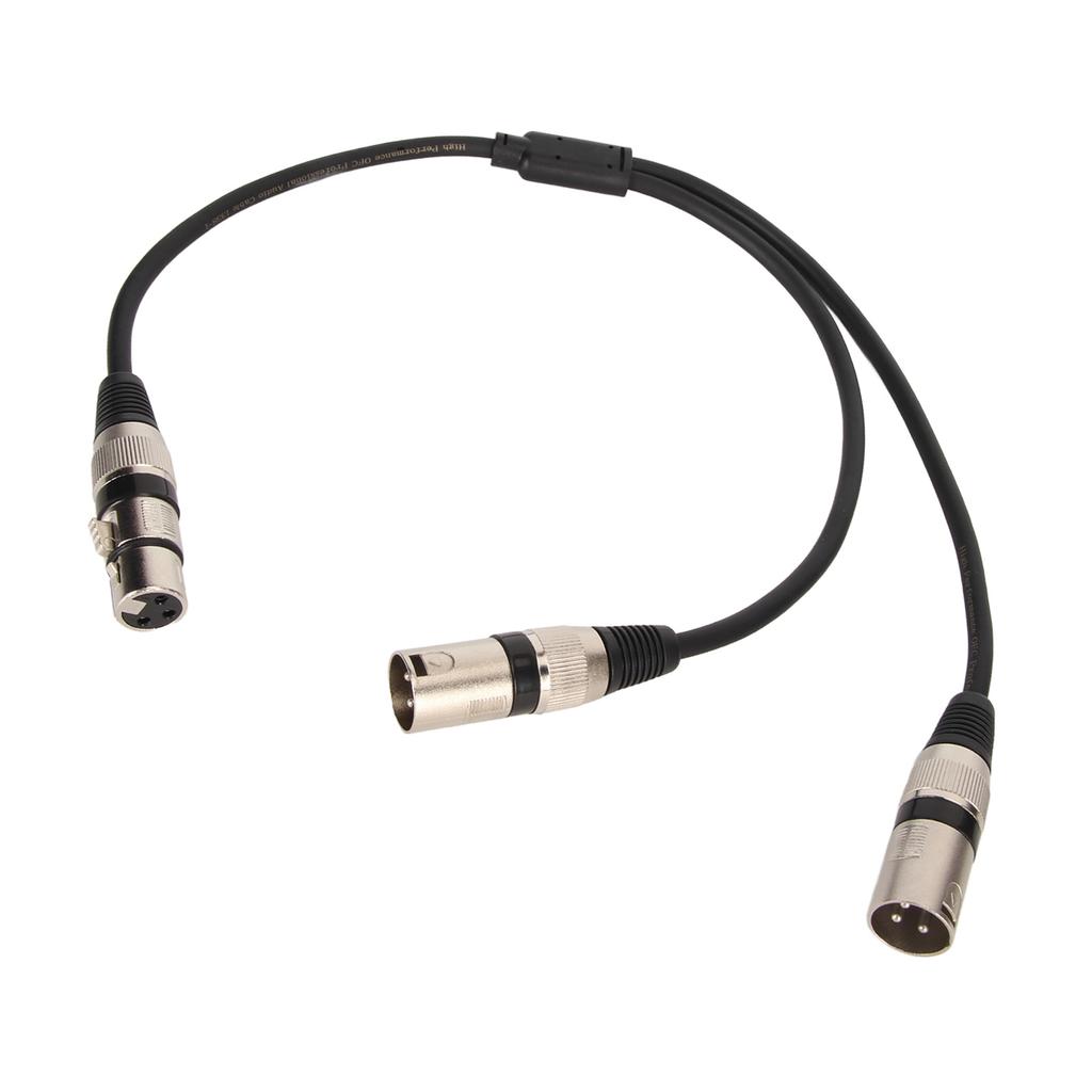 Разветвительный кабель XLR 3-контактный гнездовой на двойной штекерный бесшумный малопотерьный XLR Y-разветвитель микрофонный шнур для