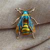 Enamel Bumblebee Brooches Women Alloy Yellow Bee Insect Brooch Holiday Gift Broche Banquet Pins