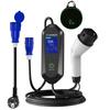Metal 32A 7KW 5M Single-Phase 3PIN Type 2 Charging Cable CEE With LCD Display EV Charger Portable