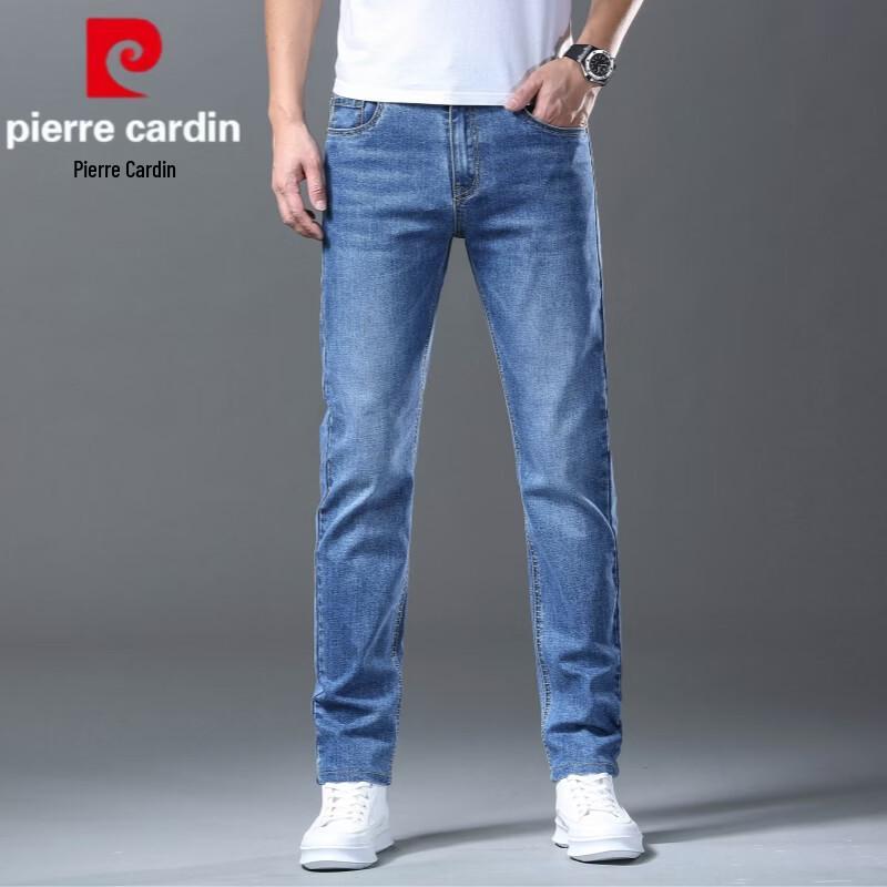 Pierre Cardin Мужские прямые джинсы слим-фит стрейч