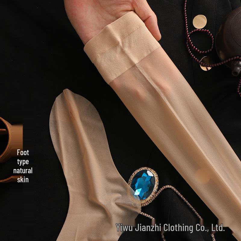 Женские ультратонкие чулки выше колена, которые можно обрезать по размеру, с нескользящей пяткой для красивых ног