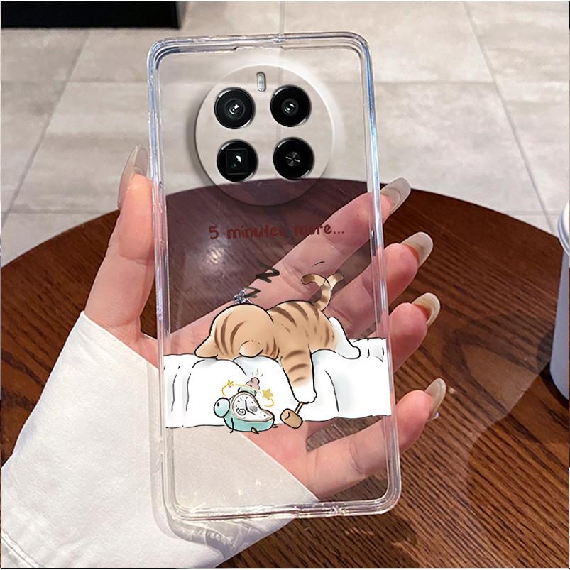 For Realme GT5 Pro Casing Clear Soft Silicone Love Heart Rabbit Cute Cartoon Back Cover for Realme GT 5 Pro 5G Phone Case Bumper