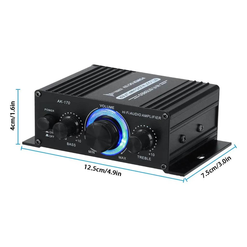 Домашний Мини Усилитель DC12V Аудио Усилитель Мощности Стерео Сабвуфер Bluetooth Плеер Для Домашних Динамиков и Автомобильных Медиа Систем